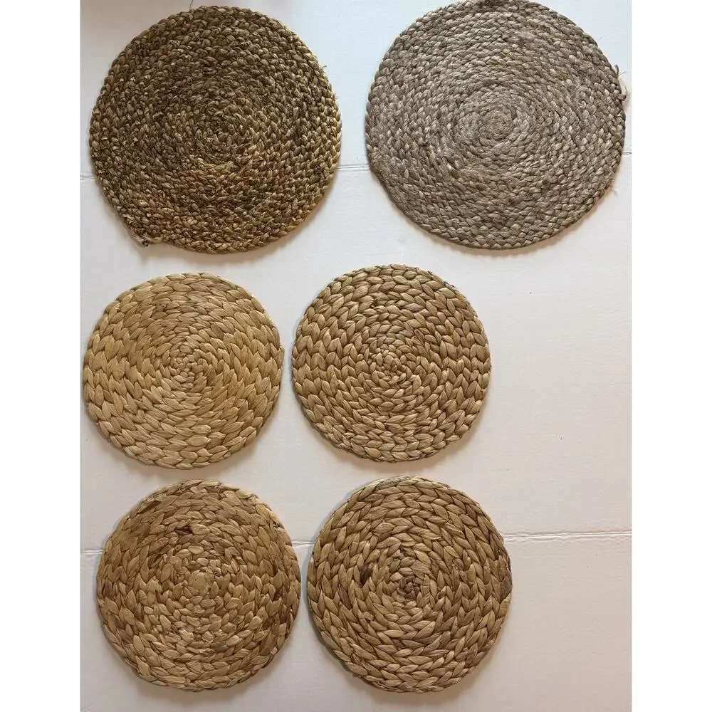 Vintage Lot of 22 Wicker Rattan Woven Place Table Mats Boho Decor Various Sizes
